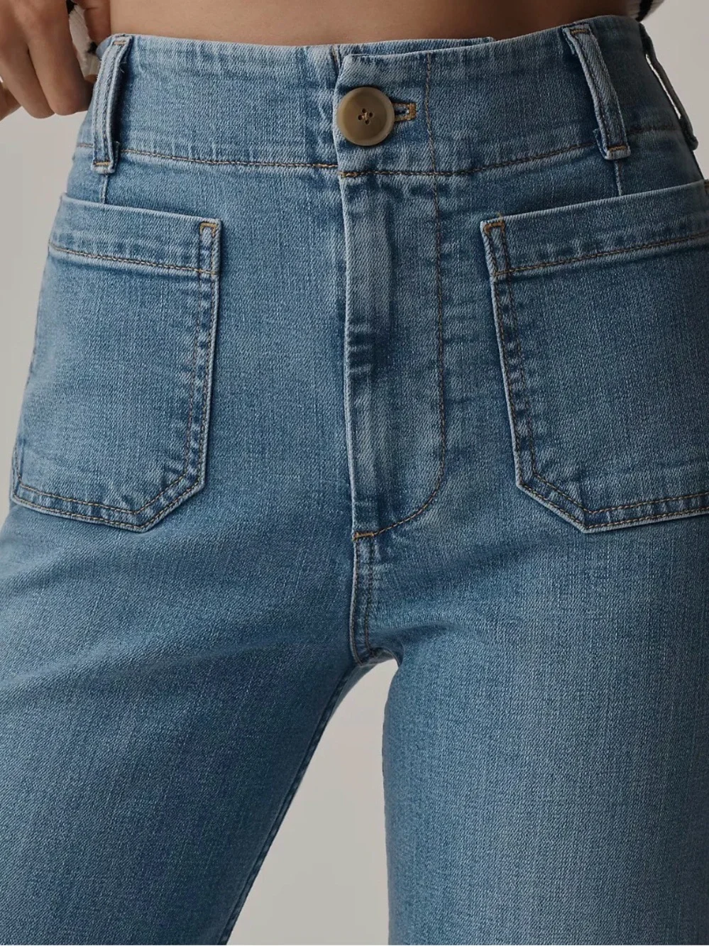 Maeve by Anthropologie Colette Light Blue Wide-Leg Jeans